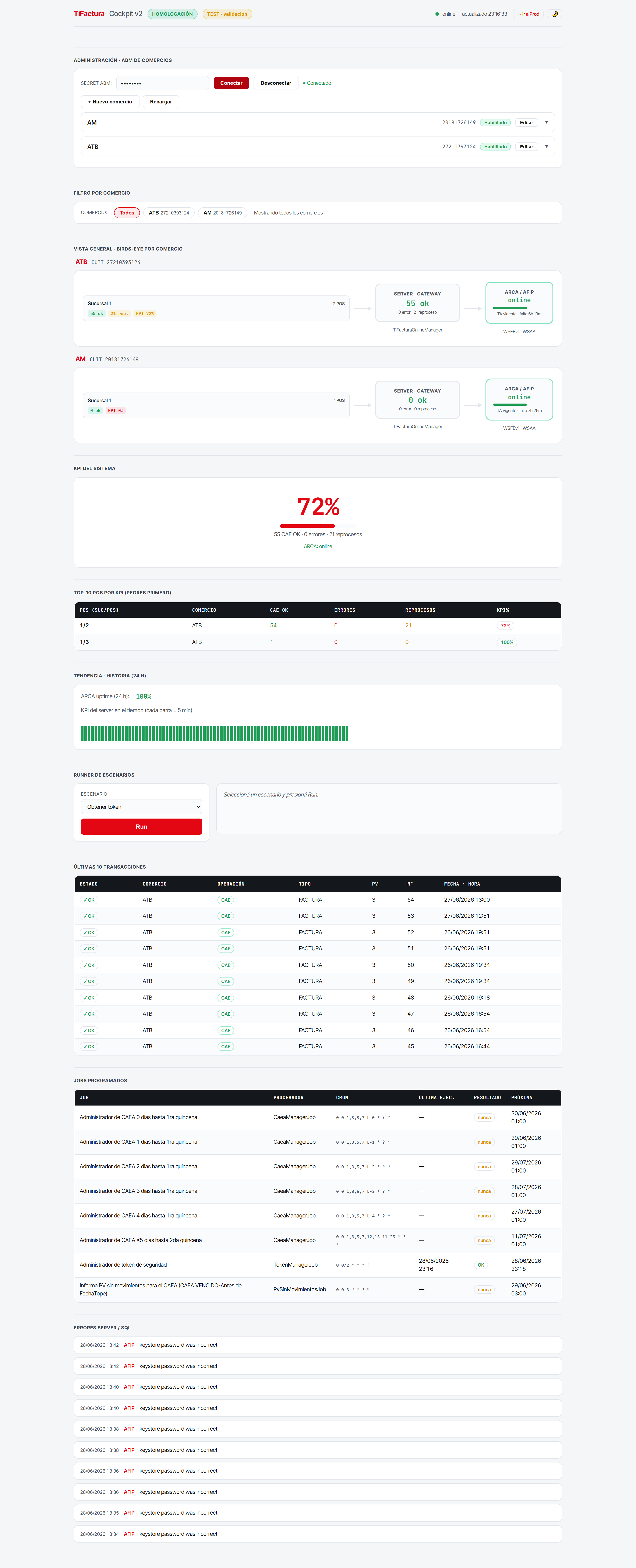 Cockpit — ABM de comercios