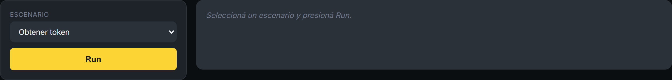 Cockpit — runner de escenarios